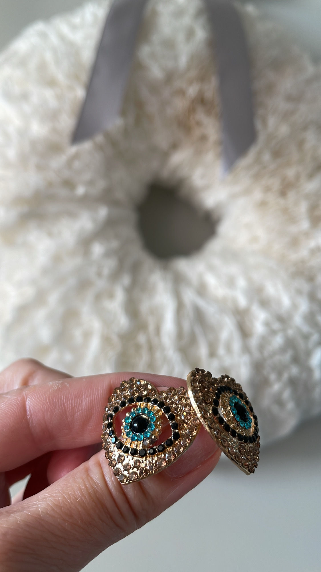 New Evil Eye post earring