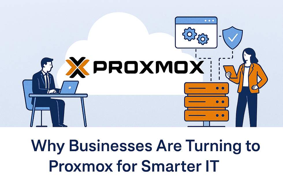 Business team using Proxmox virtualization and backup solutions for smarter IT management