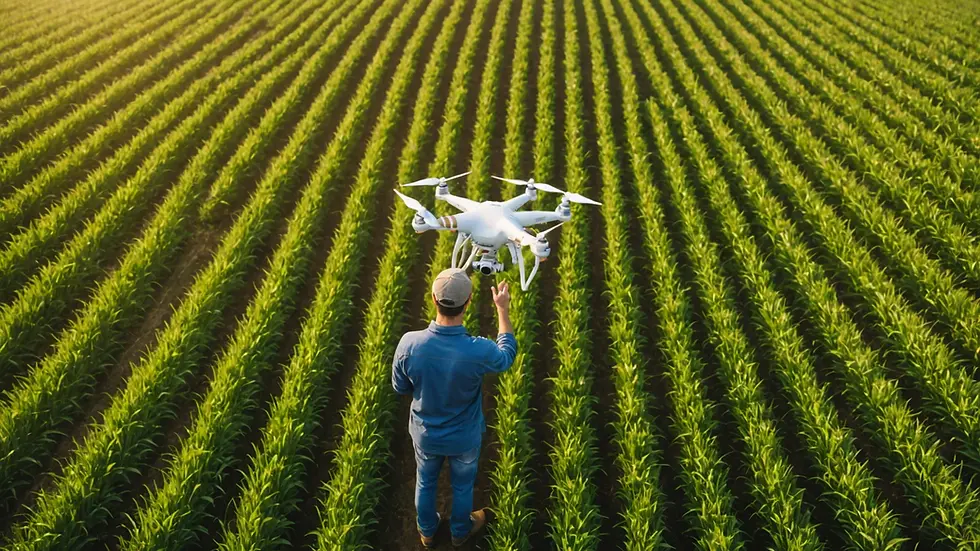 Drone pada lahan pertanian