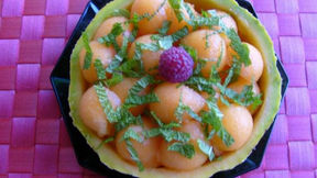La recette du melon au Porto et à la menthe...