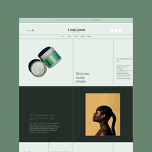 skincare website design