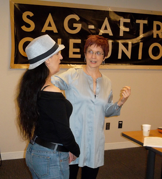 Sally speaking at SAG-AFTRA