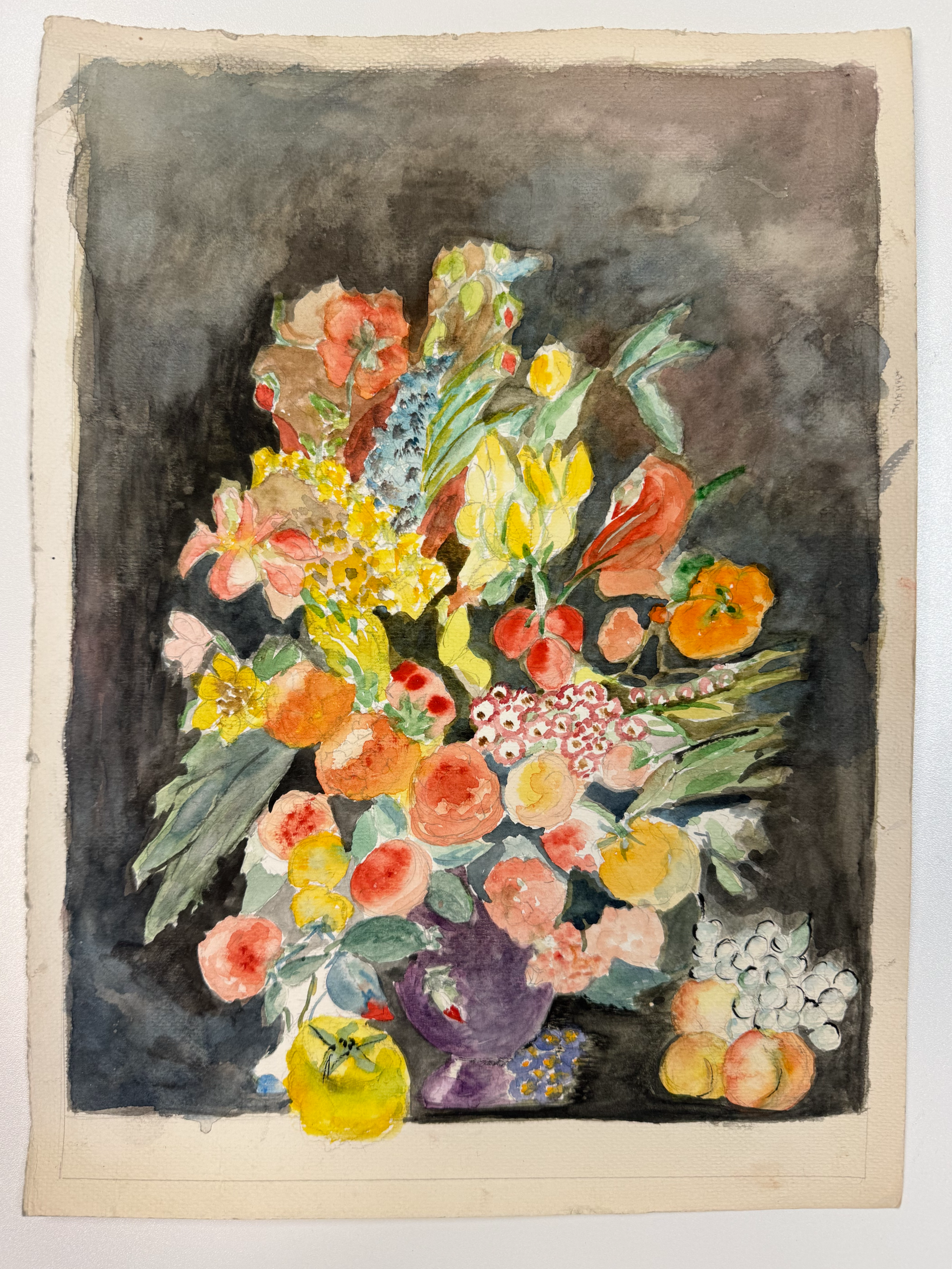 Still Life with Orchard Fruit and Flowers