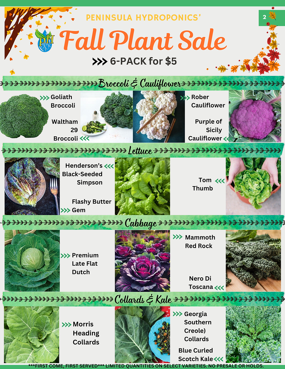Peninsula Hydroponics & Organic Garden Supply Newsletter 25th Edition (October 2025) $