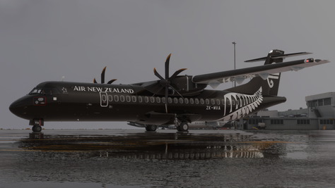 Air New Zealand "All Black" ATR 72-600 ZK-MVA [LNZ-105]