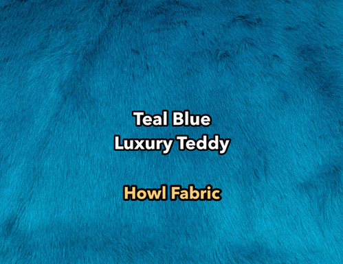 Teal Blue Luxury Teddy Faux Fur | Howl Fabric