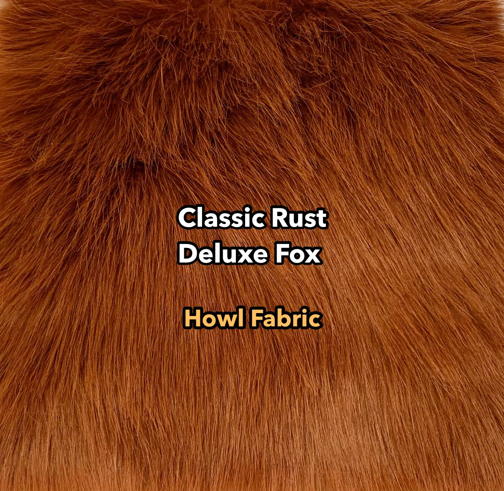 Classic Rust Deluxe Fox Faux Fur