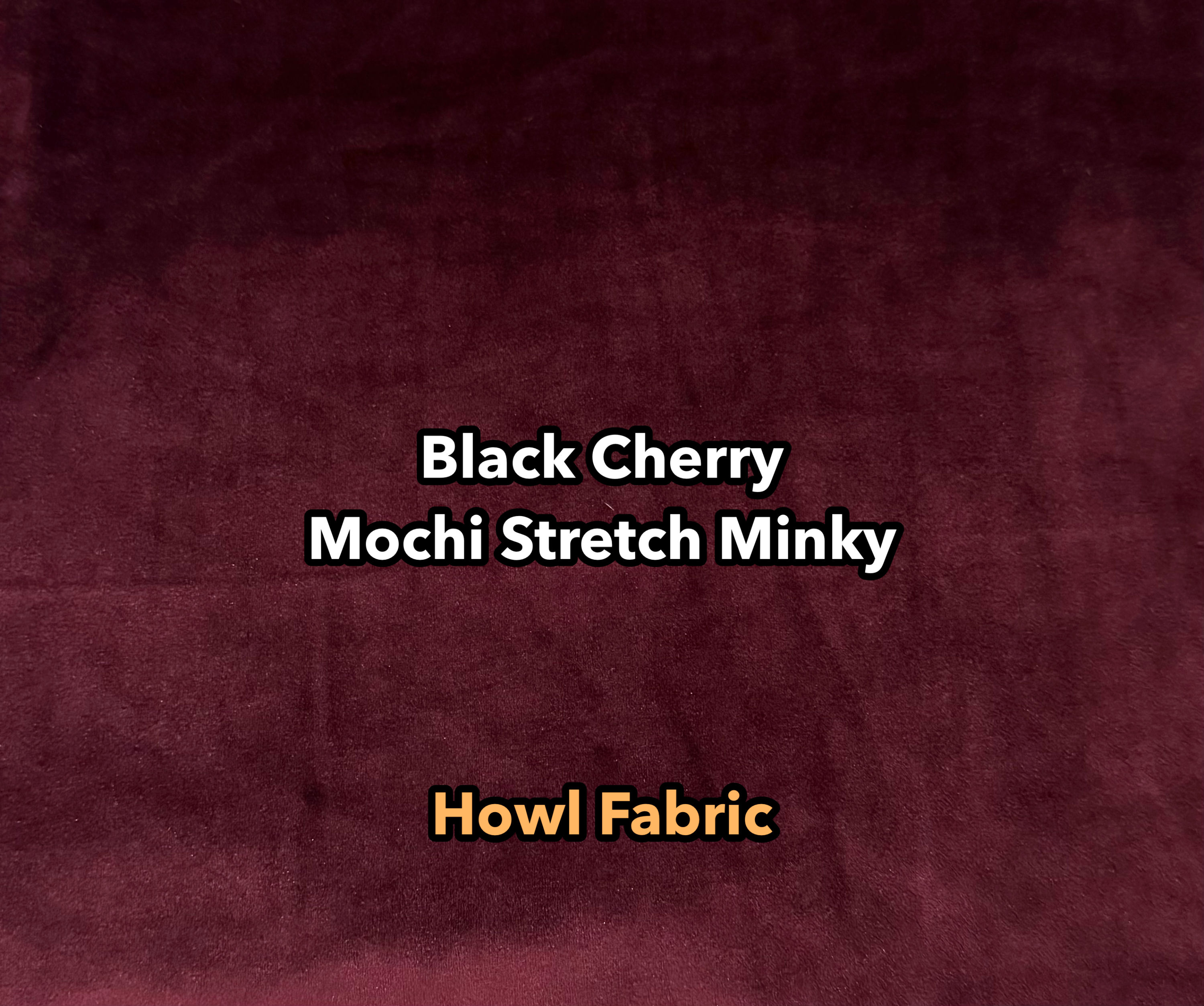 Black Cherry Mochi Stretch Minky Fabric