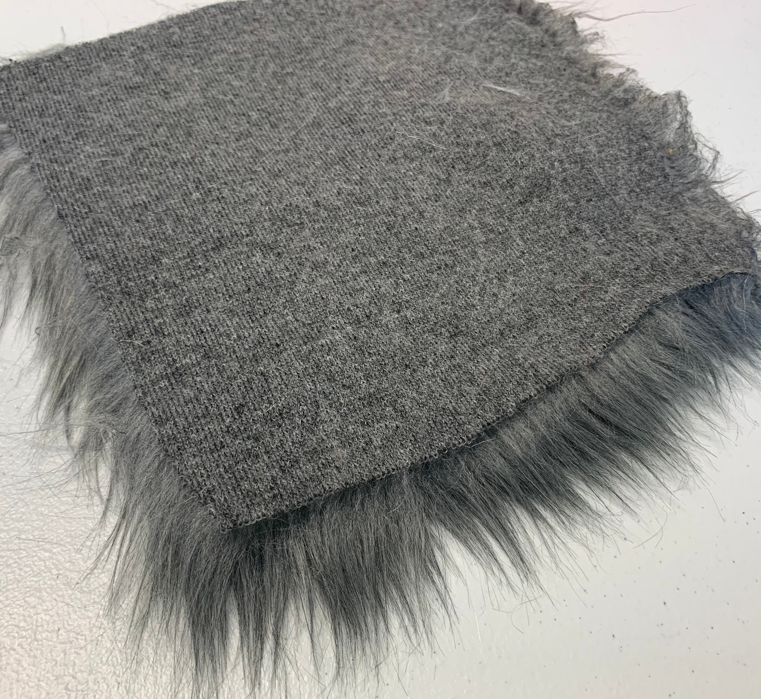 Grey Luxury Shag Faux Fur Howl Fabric