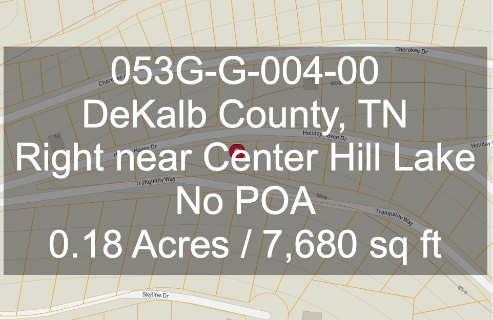 053G-G-004-00 - Tranquility Ln, Smithville, TN 37166 – 0.18 Acres | 7,680 sq ft