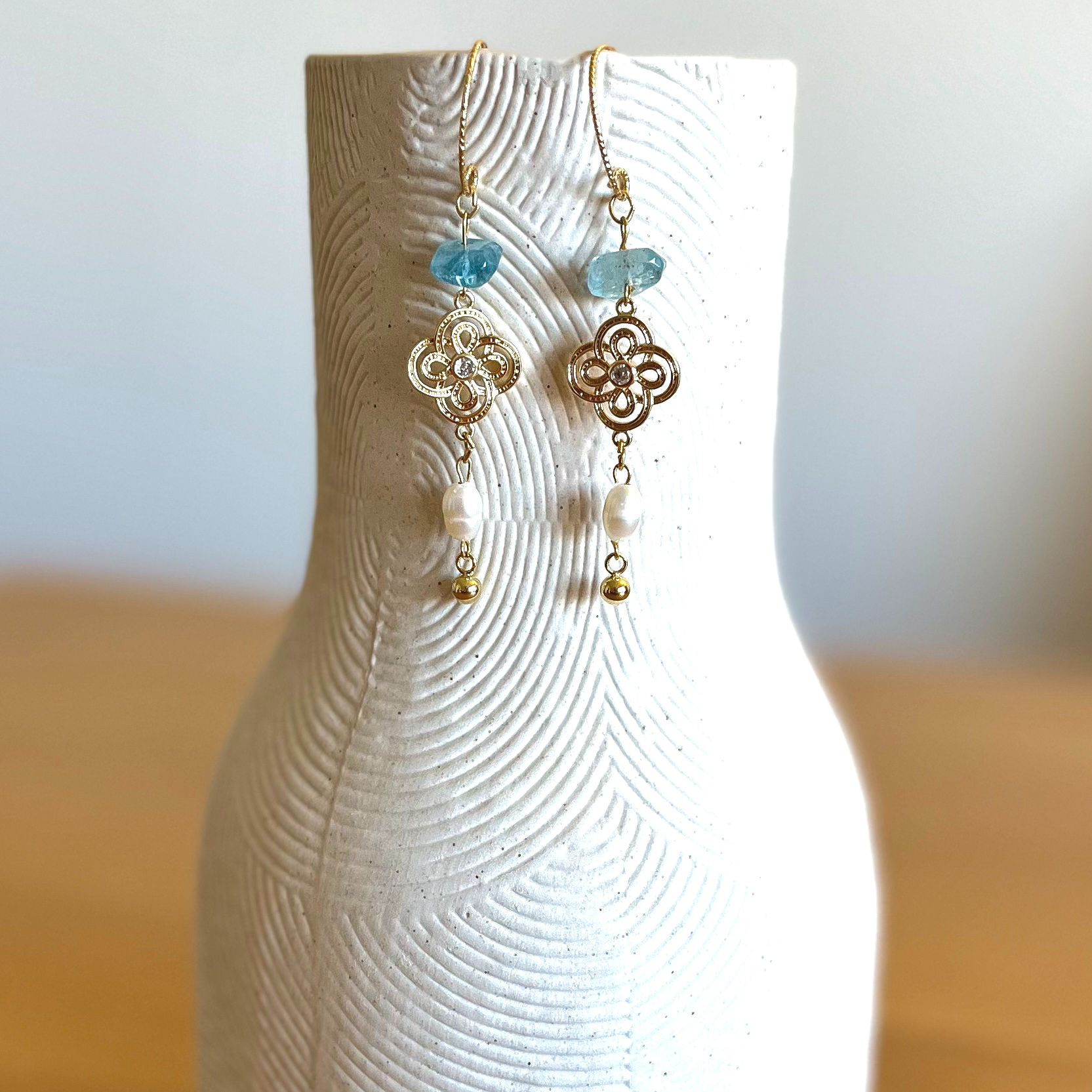 Stella Night Earrings • Aqua Marine
