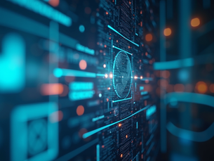 AI video content displayed on a digital screen