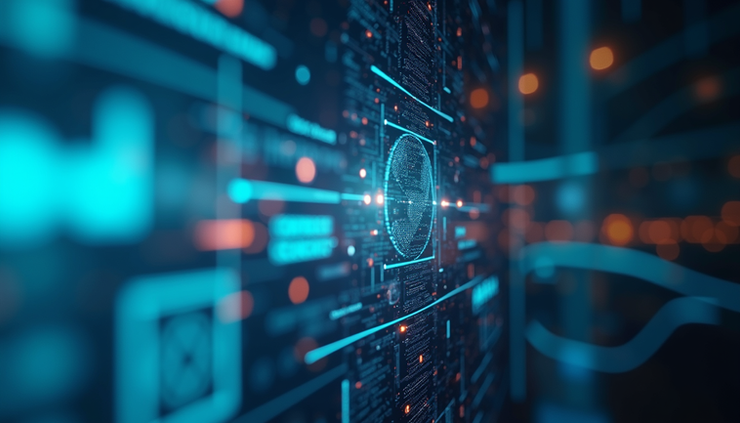 Eye-level view of a digital screen displaying AI-generated video content