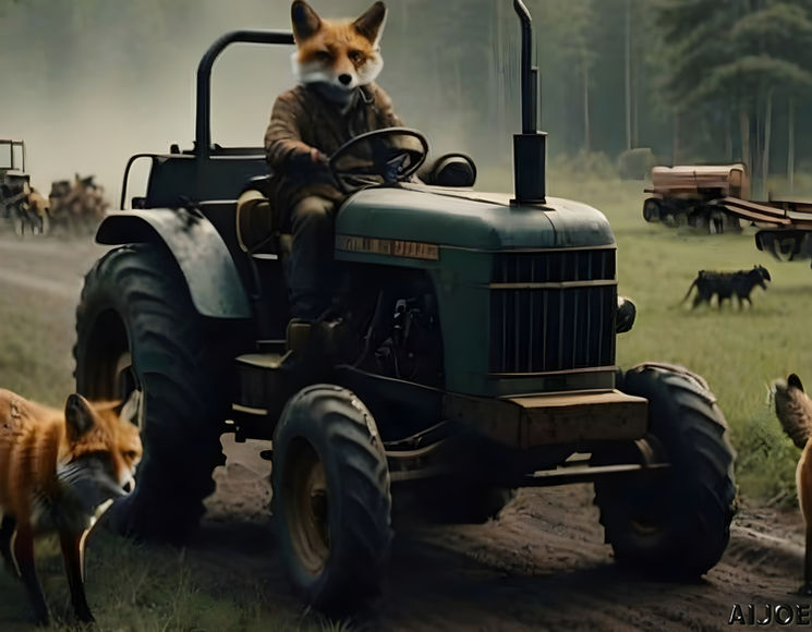 Seamus is busing getting the land ready for the Posh people Hunting