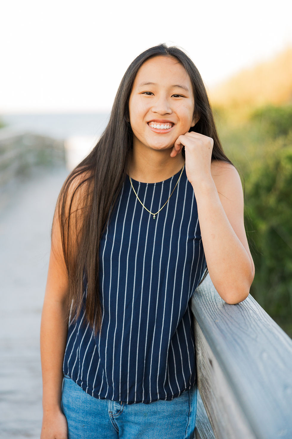 New Smyrna Beach Senior Photos Historic Canal Street and Beach