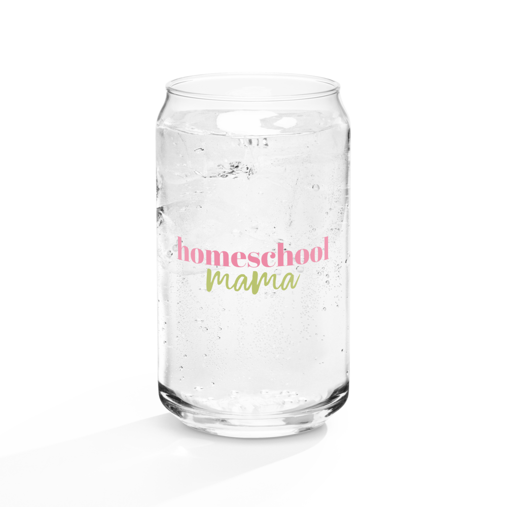 Bright Colors Homeschool Mama Drinking Glass