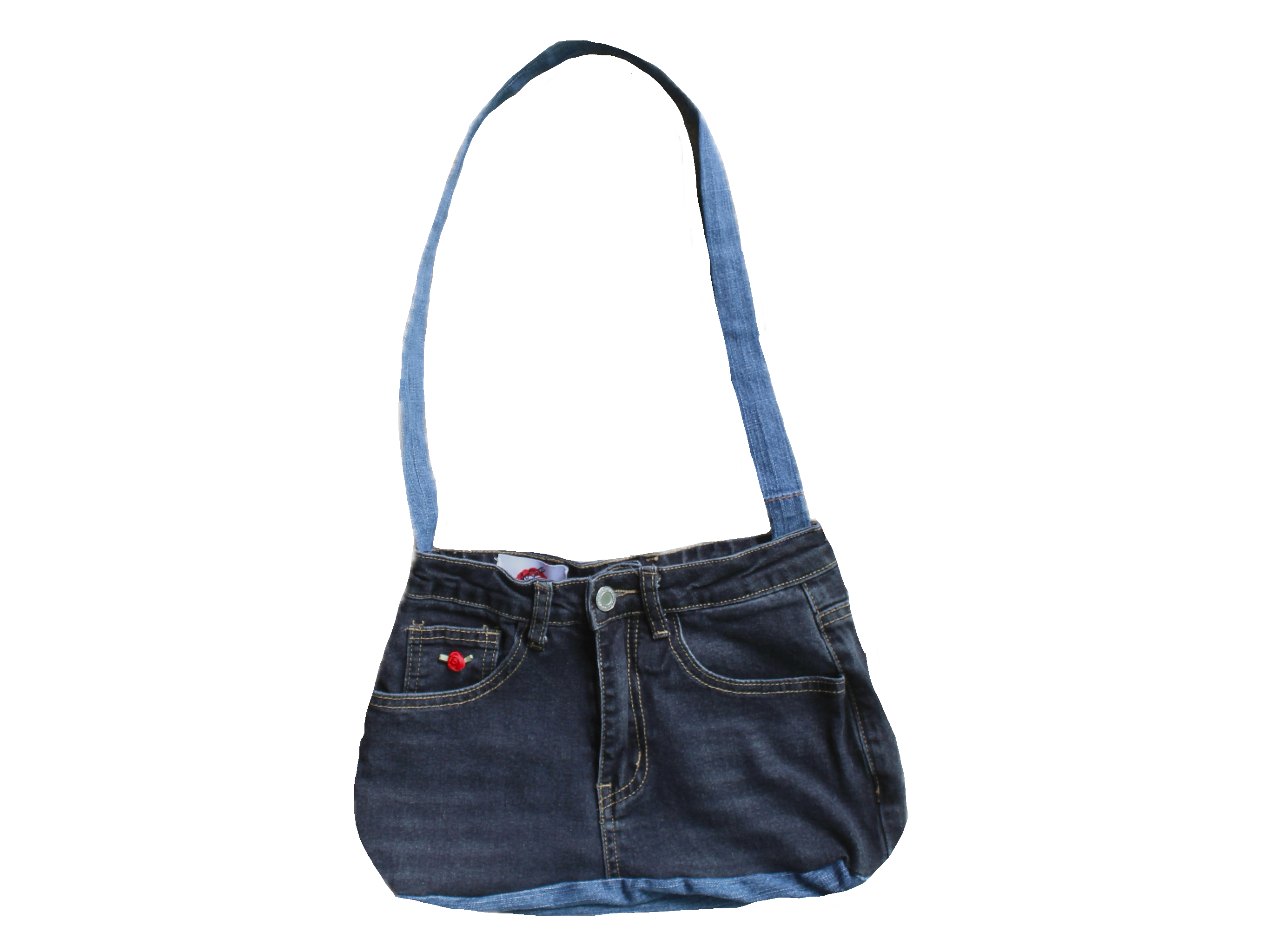 Black Rose Denim Bag