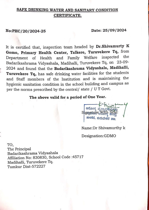 Safe Drinking & Sanitary Condition Certificate 2024-25.jpg