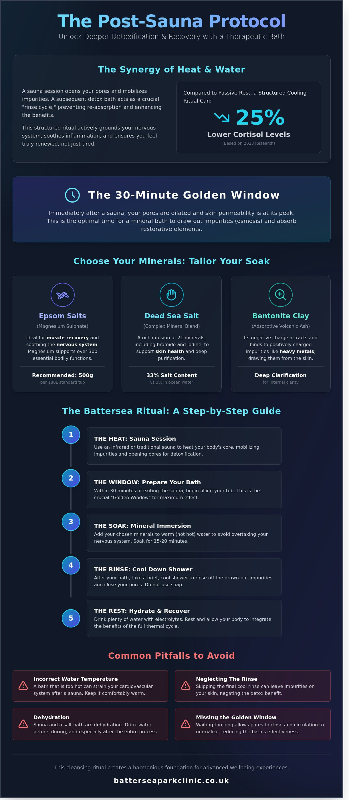 Detox bath after sauna