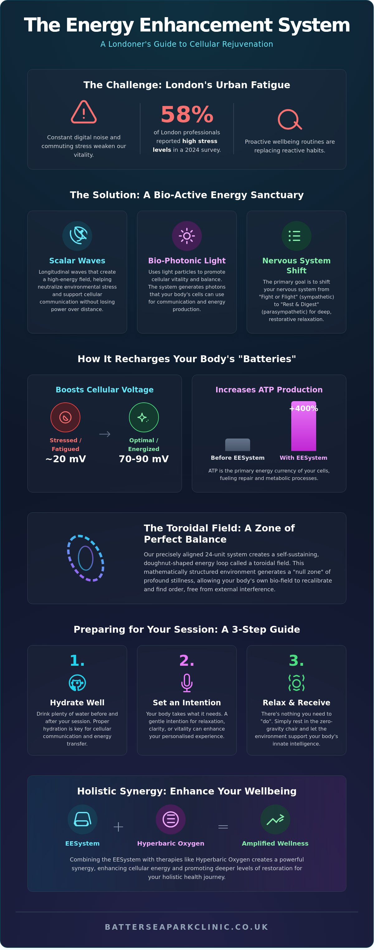 Energy Enhancement System London infographic - visual guide