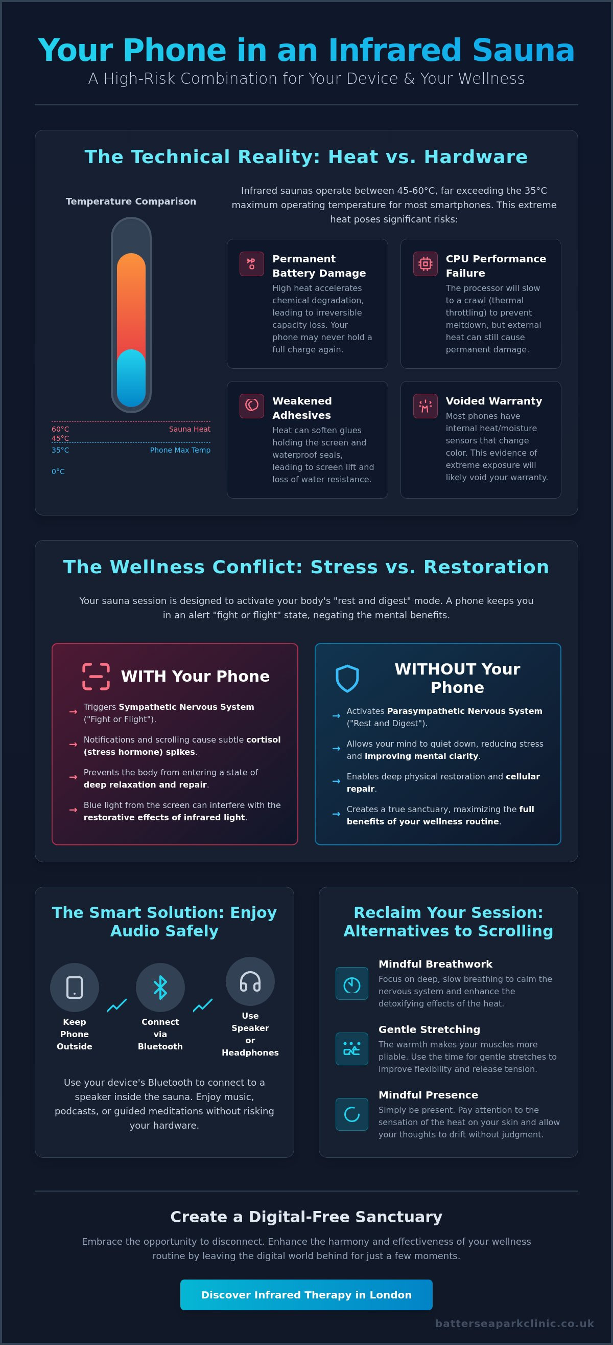 Can you use your phone in an infrared sauna