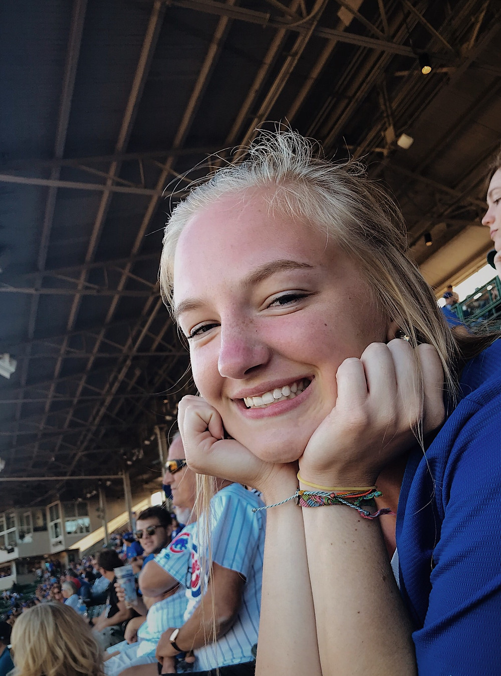 Lauren at a Cubs game.