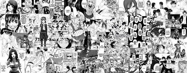 Montage de passages extraits de différents mangas shonen réalisé par Amuntquart sur Deviantart