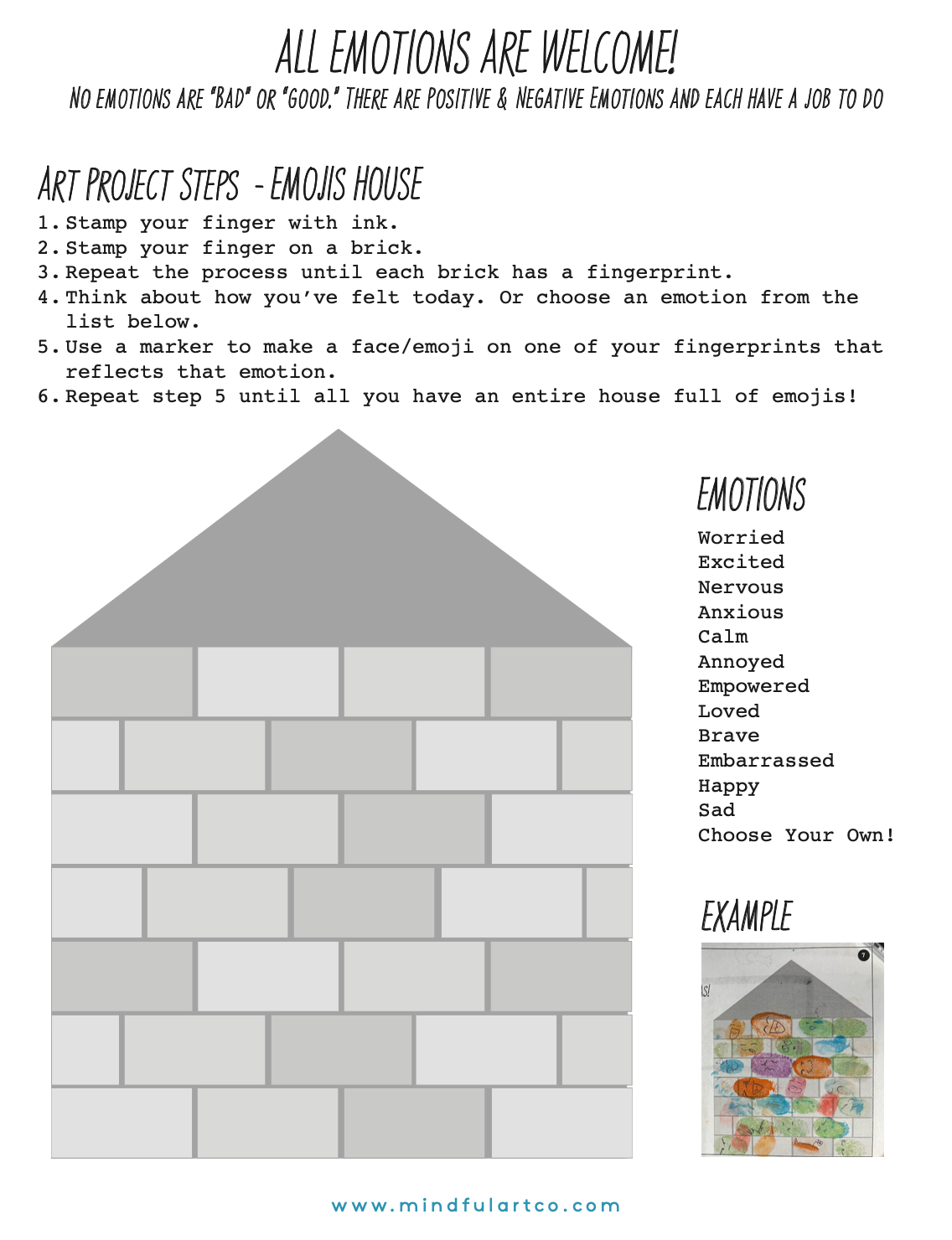 House Emojis Art Project