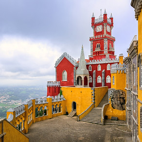 Pena Palace, Sintra, Portugal, famous royal palace built in the XIX century in neo gothic