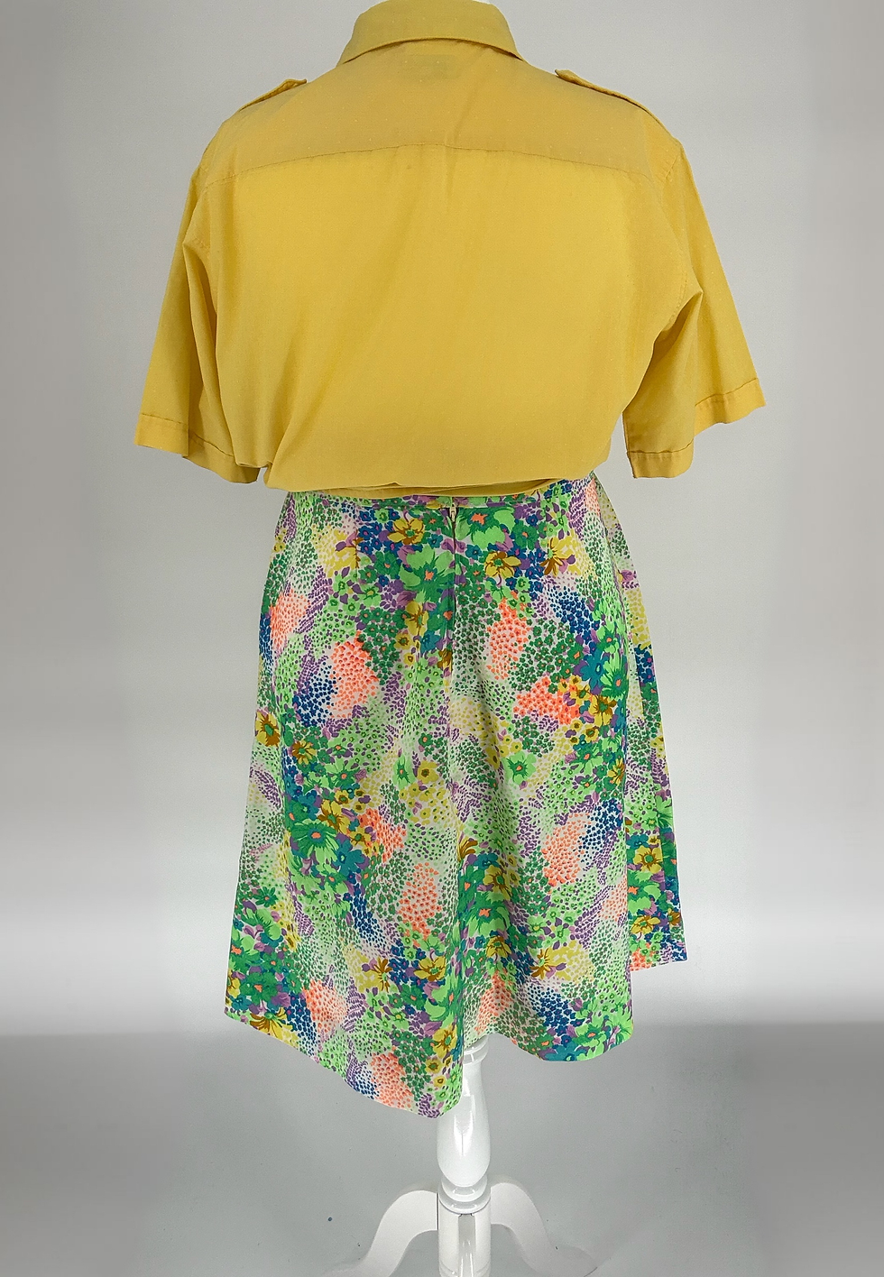 Thumbnail: 1979 Nob Hill Sunny Yellow Swiss Dot Camp Shirt