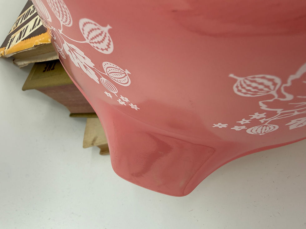 Thumbnail: Vintage 1960 Pink Gooseberry Pyrex 475‑B 2.5 QT Casserole