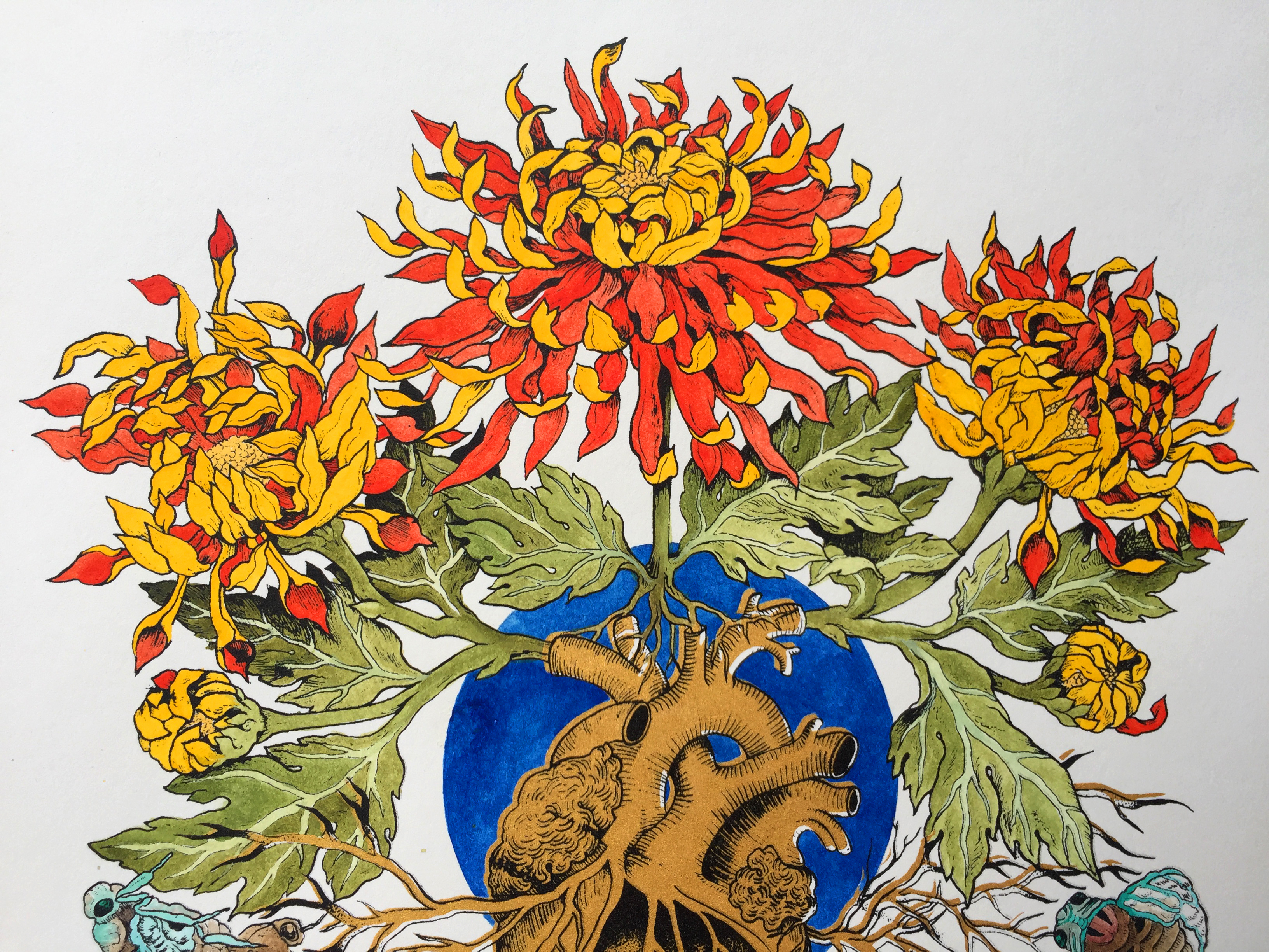 Cicada Life Cycle I flower detail