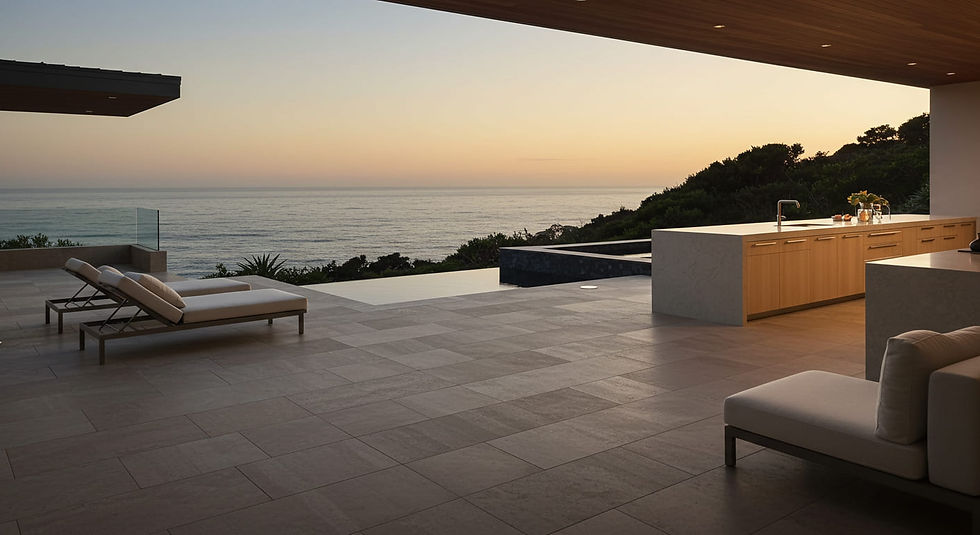 A detail shot showing the rich, natural textures of a Coastal Contemporary off-white linen sofa and a hand-knotted wool pillow.