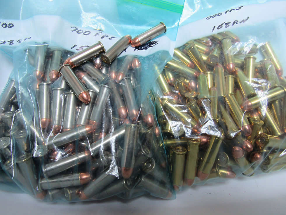 38spl 100 pcs. 158gr. fmj 725 fps. reman