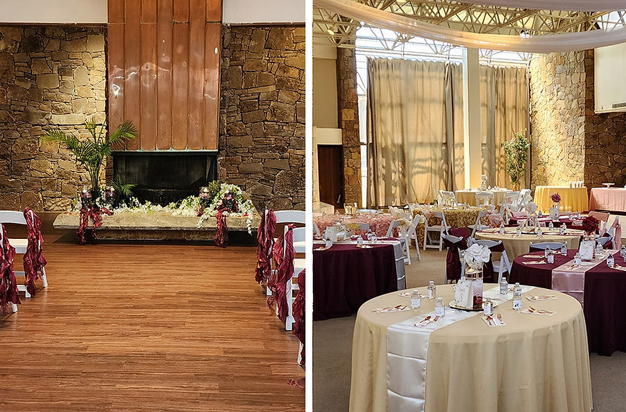 Wedding/Reception in Rock Garden/Fireside rooms