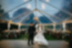 Clear top tent wedding