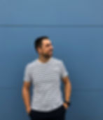 Thumbnail: CALVADOS men's navy and white breton t-shirt