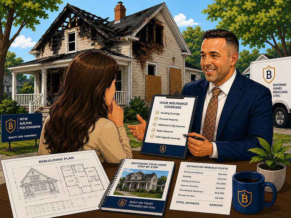 Insurance consultation after fire damage