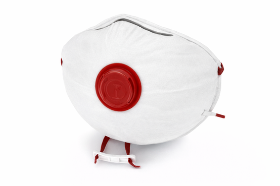 Daha yüksek partikül koruması için FFP3 sınıfı solunum cihazı.