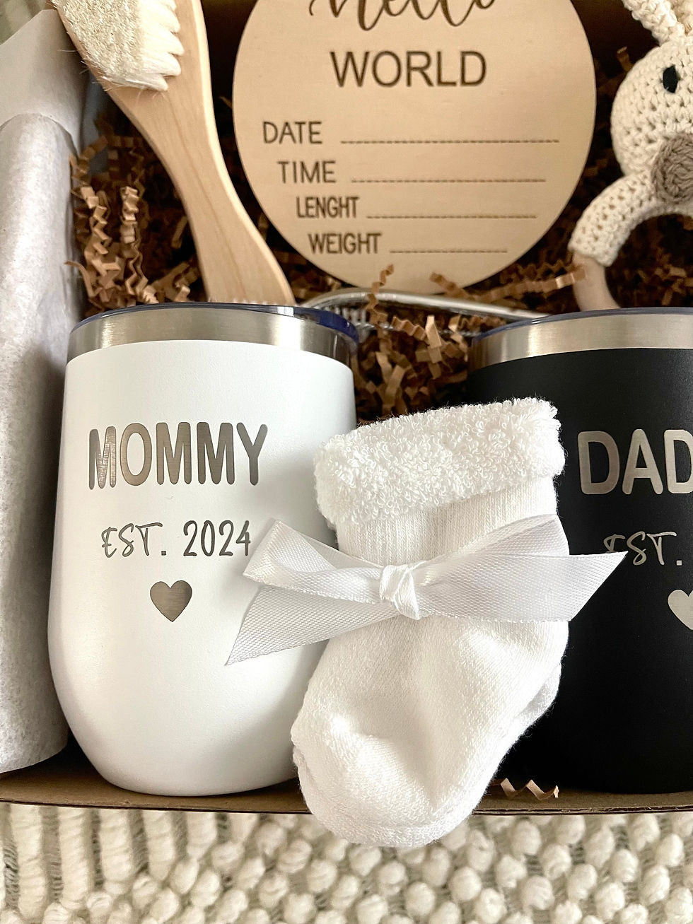 Thumbnail: Gender Neutral Expecting New Parents Gift Box for New Mom New Dad & Baby New