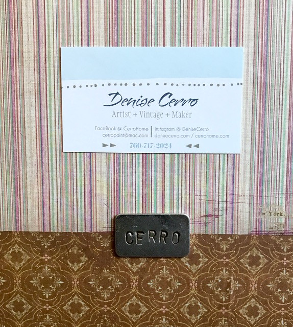 CERRO signature plate with card