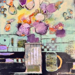 contemporary art, contemporary painting, graphic art, mixed media art, mixed media flowers, mixed media artist