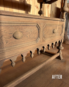 Refinished Walter Carter Antique Monks Bench