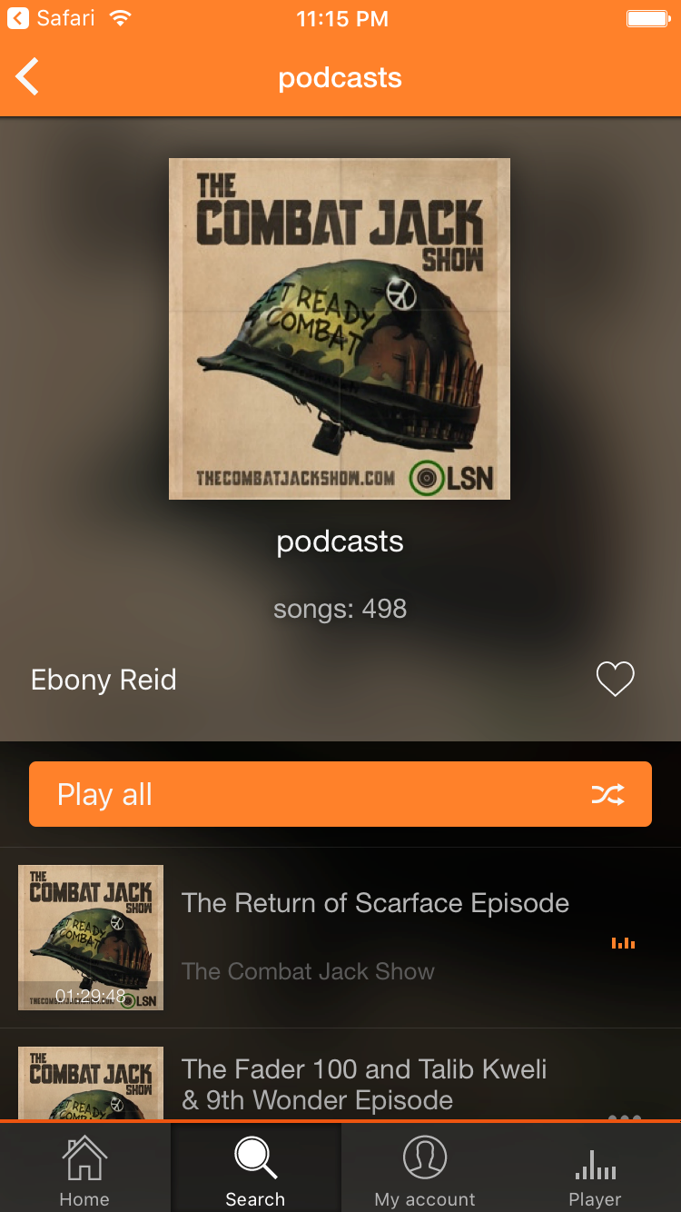 Soundy Playlist Detail Screen