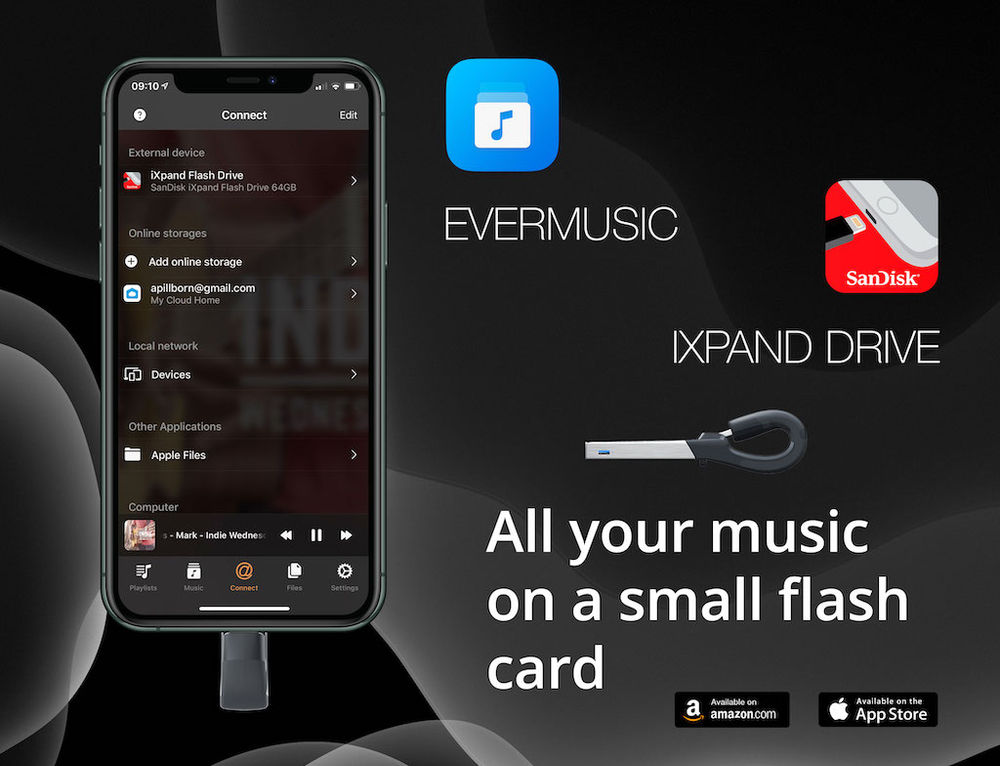 How To Play Music from USB Flash Drive on iPhone with Evermusic and iXpand