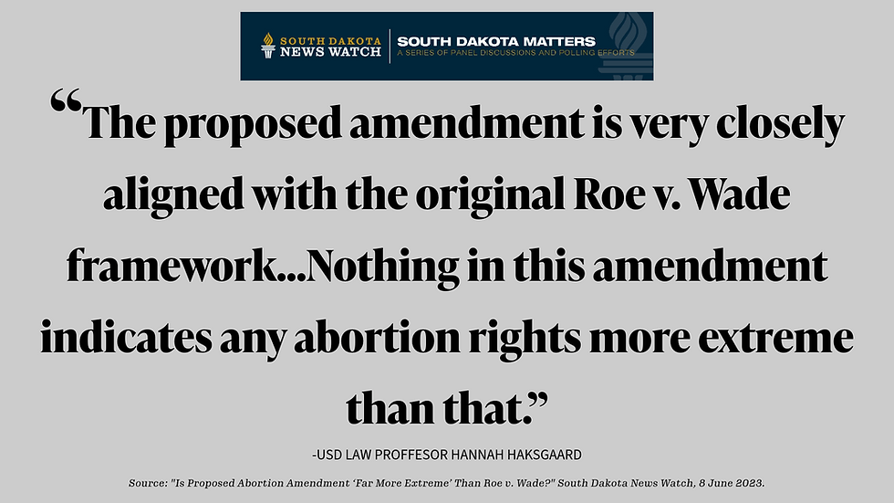 Quote by Professor Hannah Haksgaard: 'This amendment mirrors Roe v. Wade almost to the letter. We're not about tricks; we're about preserving rights that are under threat.