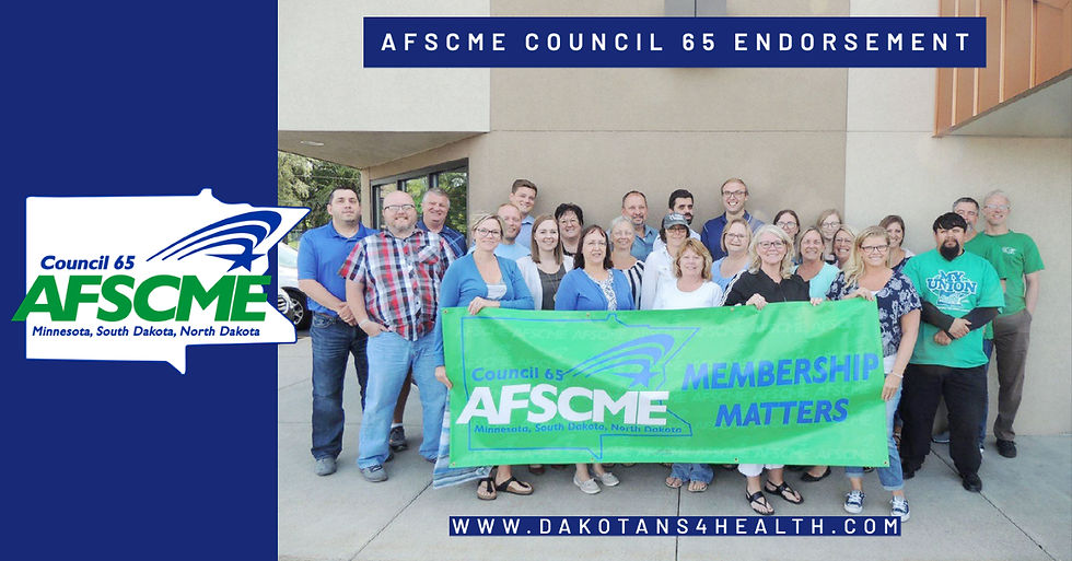 AFSCME Council 65 is proud to announce its partnership with Dakotans for Health, to grow the grassroots effort to expand Medicaid in South Dakota.