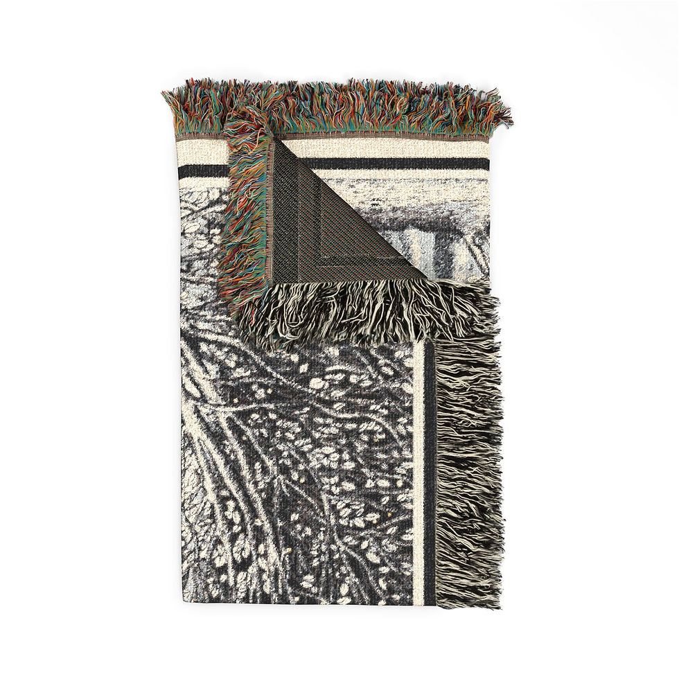 Thumbnail: Beautifully made Woven Blanket with beautiful Cathy's Ghost by Catieartworks