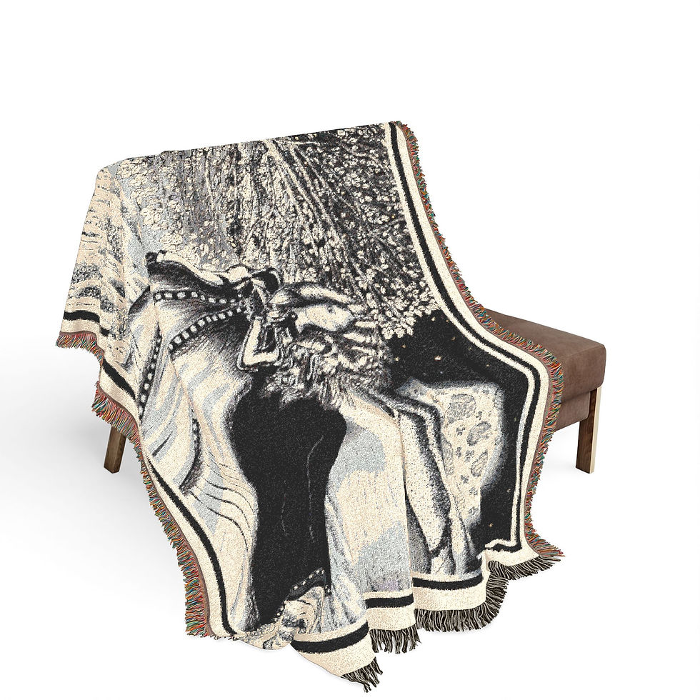 Thumbnail: Beautifully made Woven Blanket with beautiful Cathy's Ghost by Catieartworks