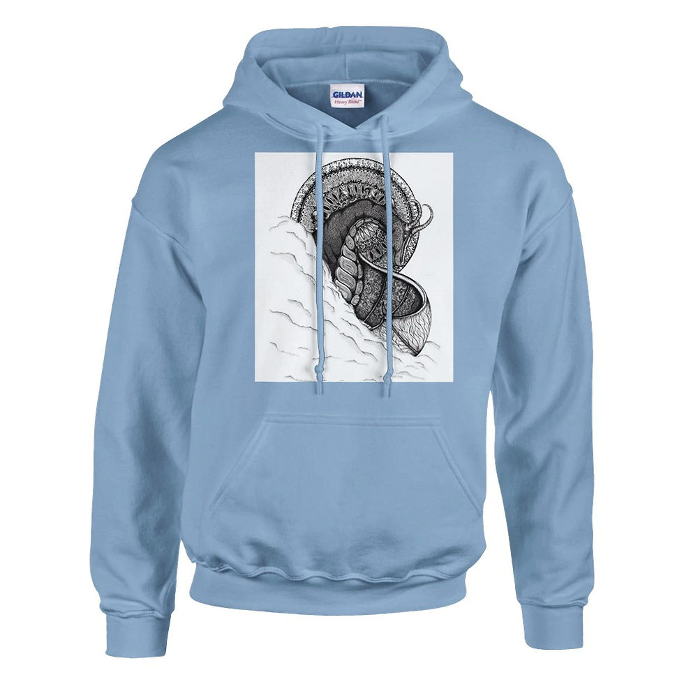 Thumbnail: Unisex Hoodie with Peace Dragon design by Catieartworks